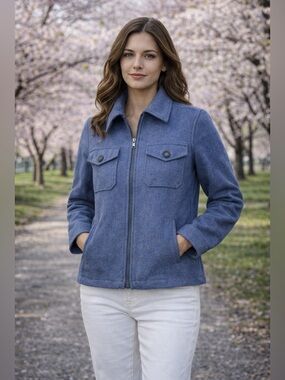 Avec Les Filles Women’s Classic Full Zip Down Coat Size Small